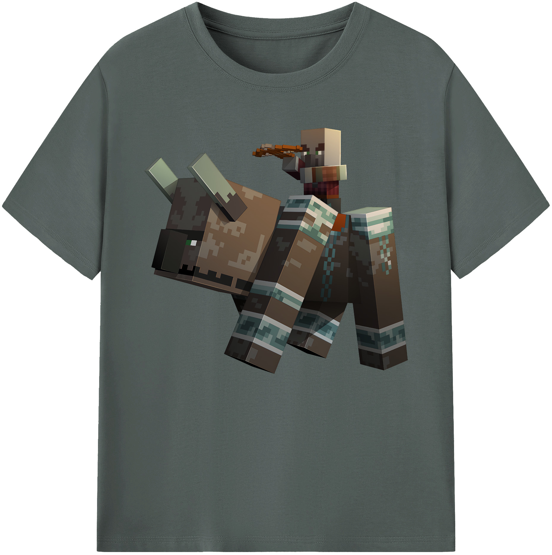 （画像用） マインクラフト ブロックの世界 Minecraft MC Block world 綿100％ メンズ半袖Tシャツ｜肌触りやわらか＆通気性